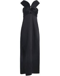 Sandro - Satin Halterneck Maxi Dress - Lyst