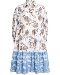 Eleventy - Floral Shirt Dress - Lyst