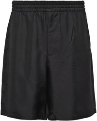 Prada - Silk Bermuda Shorts - Lyst