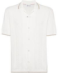 Brunello Cucinelli - Cotton Short-sleeve Shirt - Lyst