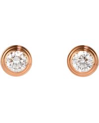 Cartier - Medium Rose Gold And Diamond D'amour Earrings - Lyst