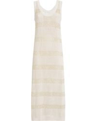 Brunello Cucinelli - Cotton Stripe Knit Maxi Dress - Lyst