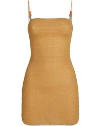 Oséree - Metallic Beaded Lumière Mini Dress - Lyst