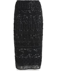 Carolina Herrera - Tulle Embellished Midi Skirt - Lyst