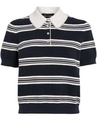 Maje - Embellished Stripe Polo Shirt - Lyst