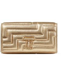 Jimmy Choo - Avenue Quilted Metallic-leather Wallet-on-chain - Lyst
