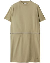 Burberry - Cotton T-shirt Mini Dress - Lyst