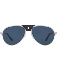 Cartier - Metal Ct0034S Aviator Sunglasses - Lyst