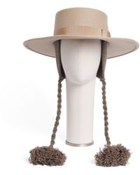 Agnona - Wool Felt Tassel Wide-Brim Hat - Lyst