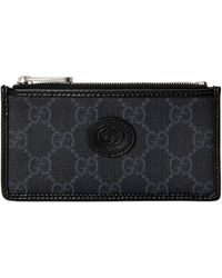 Gucci - Gg Supreme Canvas Zipped Card Holder - Lyst