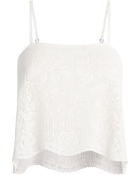 Chloé - Pointelle Knit Crop Top - Lyst