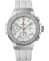 Hublot - Stainless Steel And White Diamond Big Bang Watch 44mm - Lyst