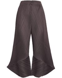 Pleats Please Issey Miyake - Pleated Chili Peppers Wide-leg Trousers - Lyst
