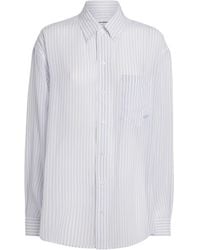 Alexander Wang - Silk Stripe Oversized Shirt - Lyst