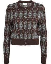 Claudie Pierlot - Metallic Argyle Cardigan - Lyst