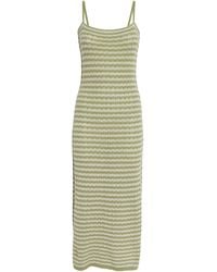 Barrie - Cashmere Stripe Midi Dress - Lyst