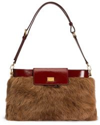Dolce & Gabbana - Fur And Leather Vittoria Shoulder Bag - Lyst