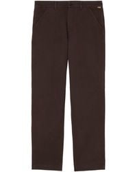 Burberry - Cotton Twill Straight Chinos - Lyst