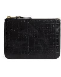 Comme des Garçons - Leather Logo Embossed Zipped Pouch - Lyst