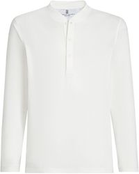 Brunello Cucinelli - Linen-Cotton Long-Sleeve T-Shirt - Lyst