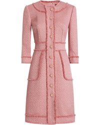 Dolce & Gabbana - Wool-Blend Tweed Mini Dress - Lyst