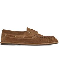 Saint Laurent - Suede Le Loafer Boat Shoes - Lyst