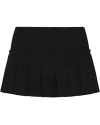 McQueen - Wool Pleated Mini Skirt - Lyst