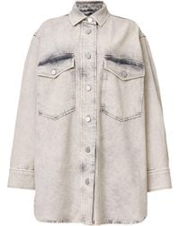 AllSaints - Organic Denim Faye Mini Shirt Dress - Lyst