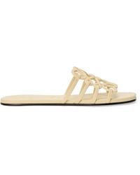 Loewe - Leather Petal Anagram Sandals - Lyst