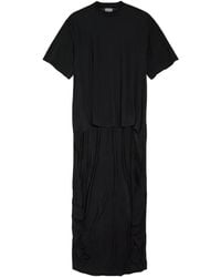 Balenciaga - Cotton-Blend High-Low Train T-Shirt - Lyst