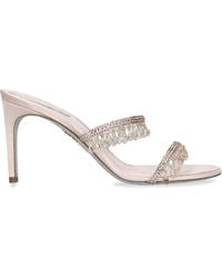 Rene Caovilla - Satin Chandelier Heeled Mules 80 - Lyst