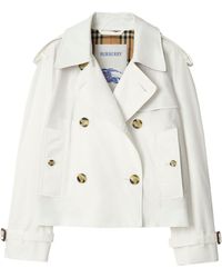 Burberry - Cropped Mayfair Trench Jacket - Lyst