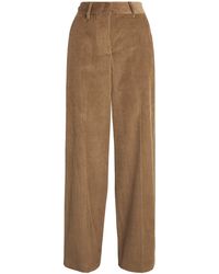 Weekend by Maxmara - Corduroy Straight Trousers - Lyst