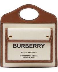 Burberry - Mini Canvas Pocket Bag - Lyst