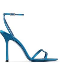 Jimmy Choo - 1998 Leo 100 Satin Heeled Sandals - Lyst