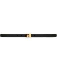 Saint Laurent - Leather Logo Belt - Lyst