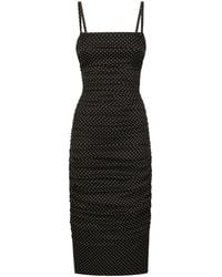 Dolce & Gabbana - Silk Polka-dot Bodycon Dress - Lyst