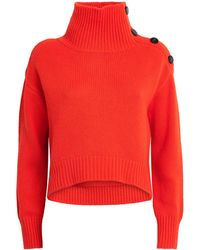 Yves Salomon - Wool-Cashmere Funnel-Neck Sweater - Lyst