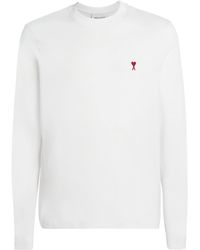 Ami Paris - Cotton Long-Sleeve Ami De Coeur T-Shirt - Lyst