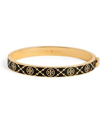 Tory Burch - Double T Monogram Hinge Bangle - Lyst