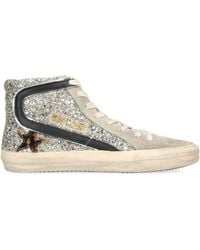 Golden Goose - Leather Slide High-top Sneakers - Lyst
