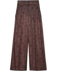 MAX&Co. - Floral Wide-Leg Trousers - Lyst