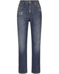 Dolce & Gabbana - High-Rise Straight Jeans - Lyst
