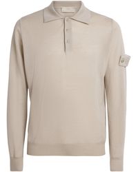 Stone Island - Virgin Wool Ghost Polo Sweater - Lyst