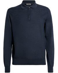 Corneliani - Virgin Wool Quarter-Zip Polo Sweater - Lyst