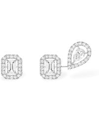 Messika - White Gold And Diamond My Twin Earrings - Lyst