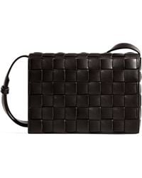 Bottega Veneta - Leather Intrecciato Messenger Bag - Lyst