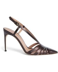 Malone Souliers - Metallic Leather Janette Slingback Pumps 90 - Lyst