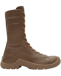 Burberry - Leather Tone Lace-Up Boots - Lyst