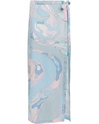 Emilio Pucci - Cotton Orchidee Wrap Skirt - Lyst